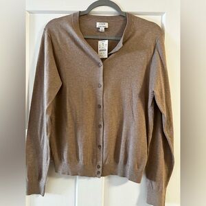 J. Crew Brown Cardigan Sweater Timeless Knit Design